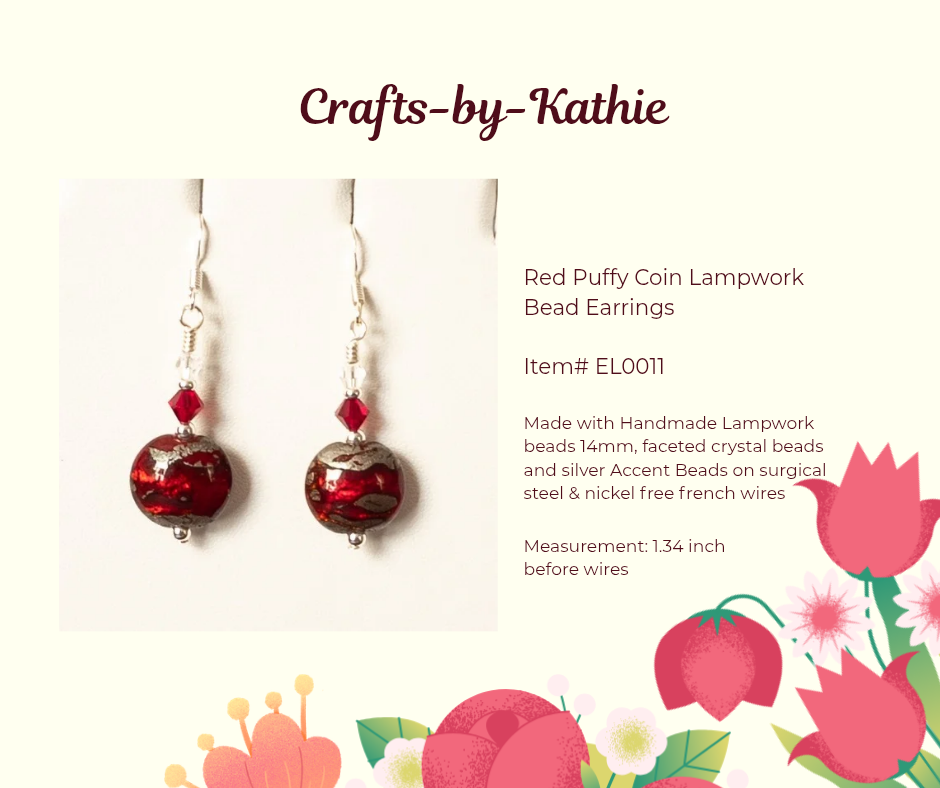 Lampwork bead Earrings