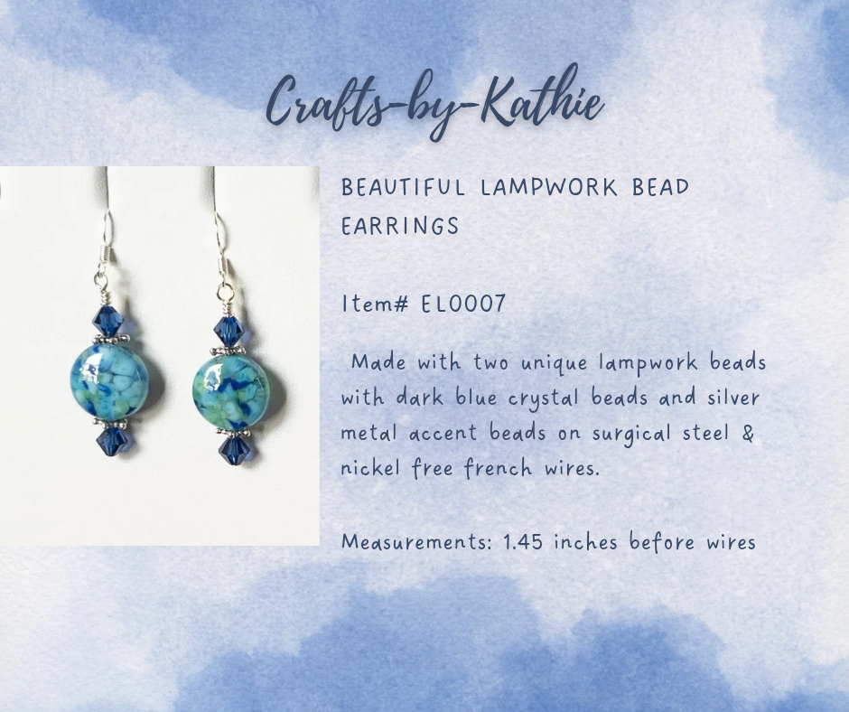 Lampwork bead Earrings