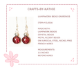 Lampwork bead Earrings