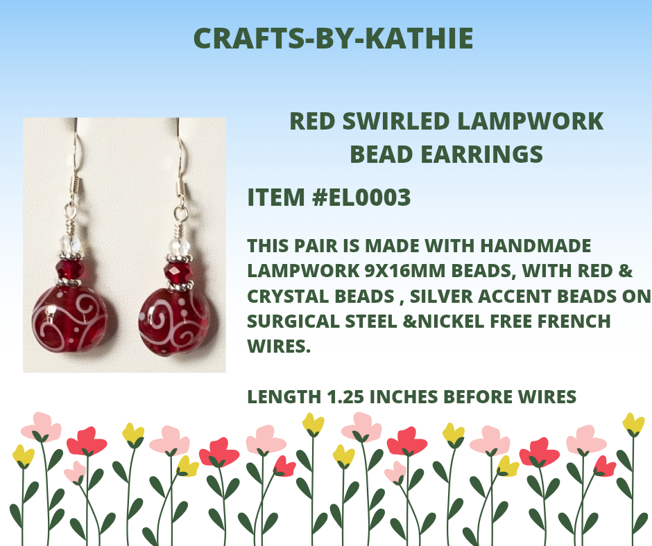 Lampwork bead Earrings