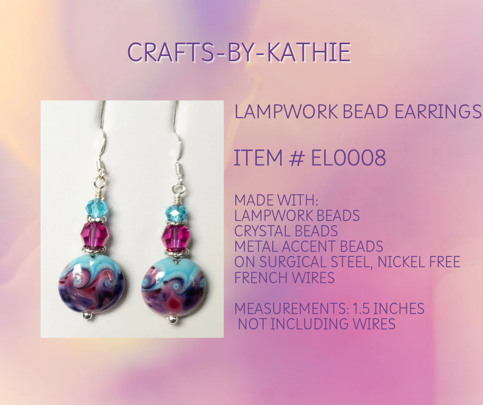 Lampwork bead Earrings